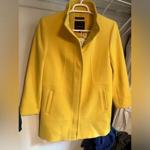 Talbots Italian made Yellow Pea Coat Size 16